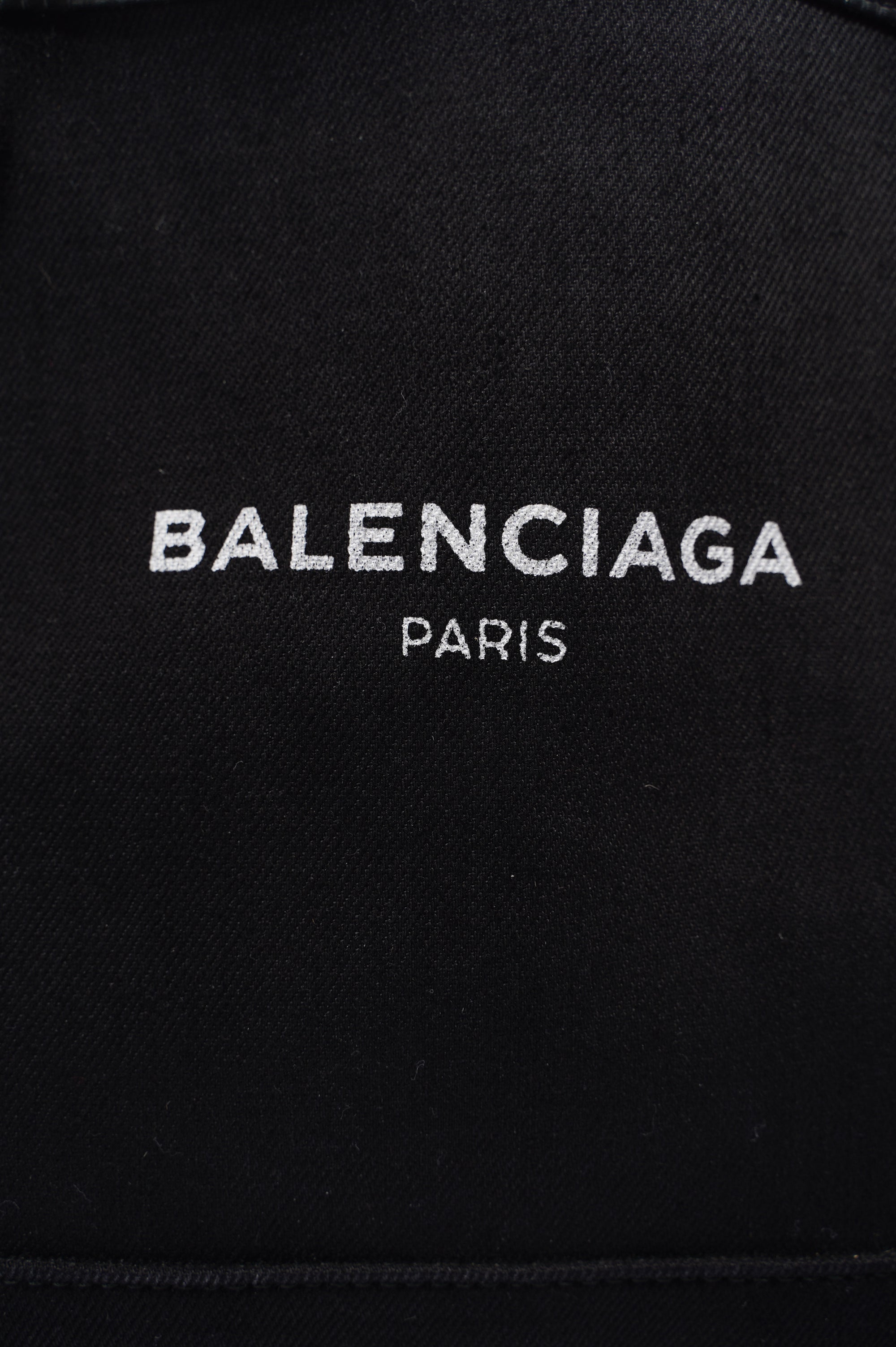 BALETKTNCIAGA Cabas Tote Bag Black Canvas Small