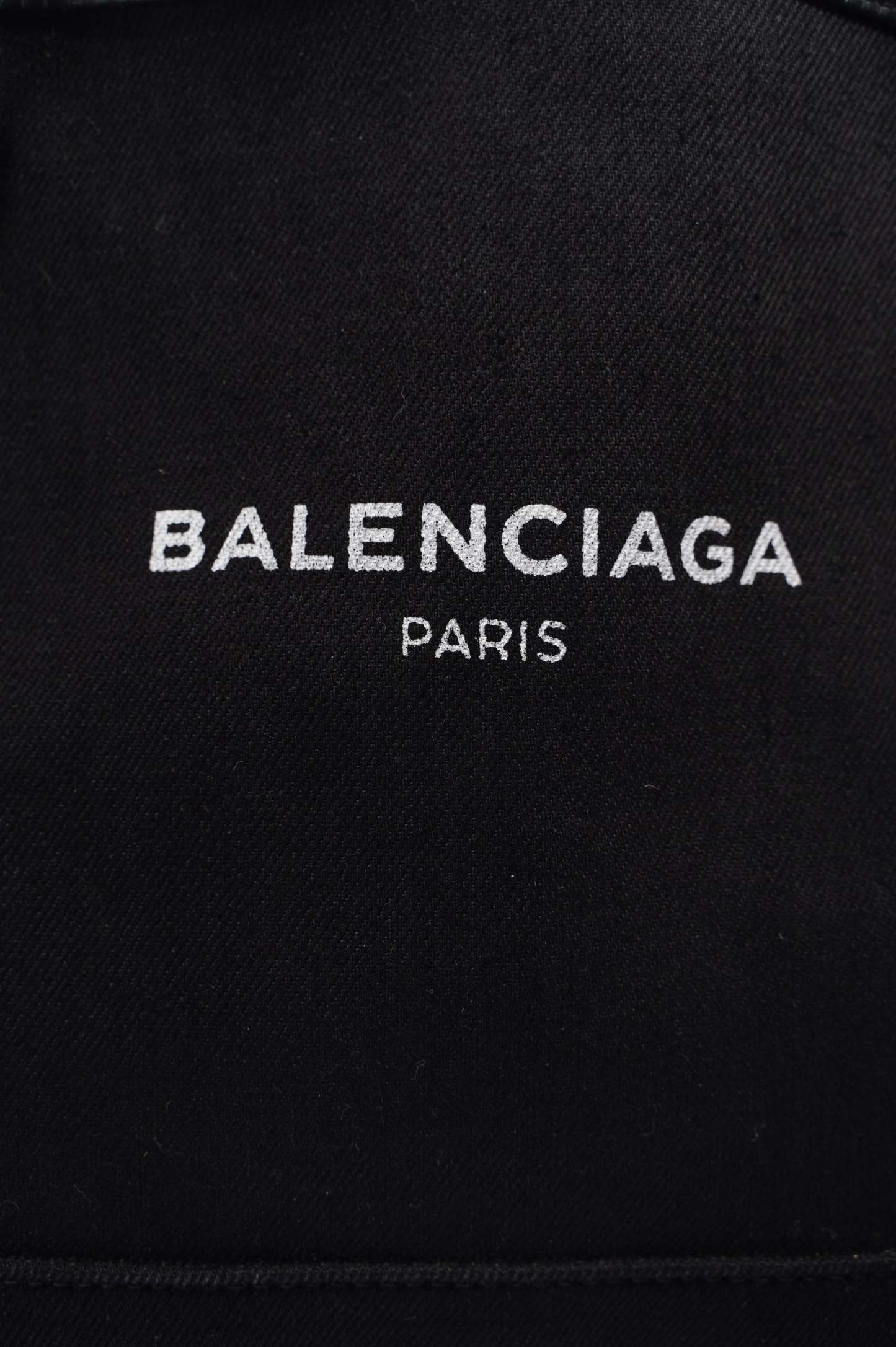 BALETKTNCIAGA Cabas Tote Bag Black Canvas Small