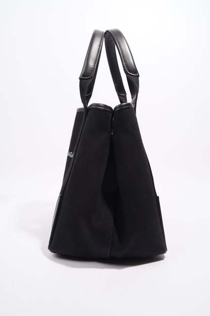 BALETKTNCIAGA Cabas Tote Bag Black Canvas Small