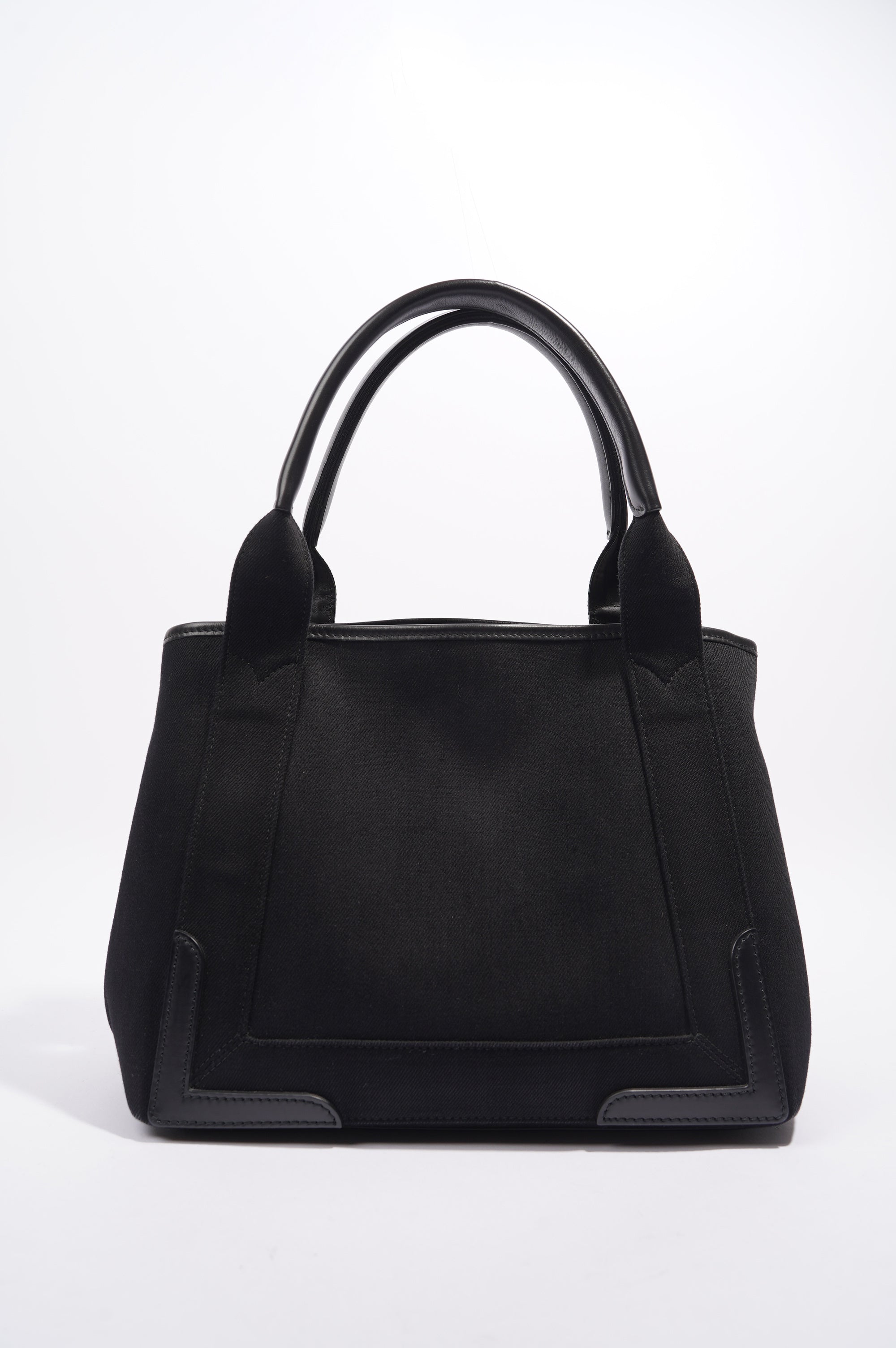BALETKTNCIAGA Cabas Tote Bag Black Canvas Small