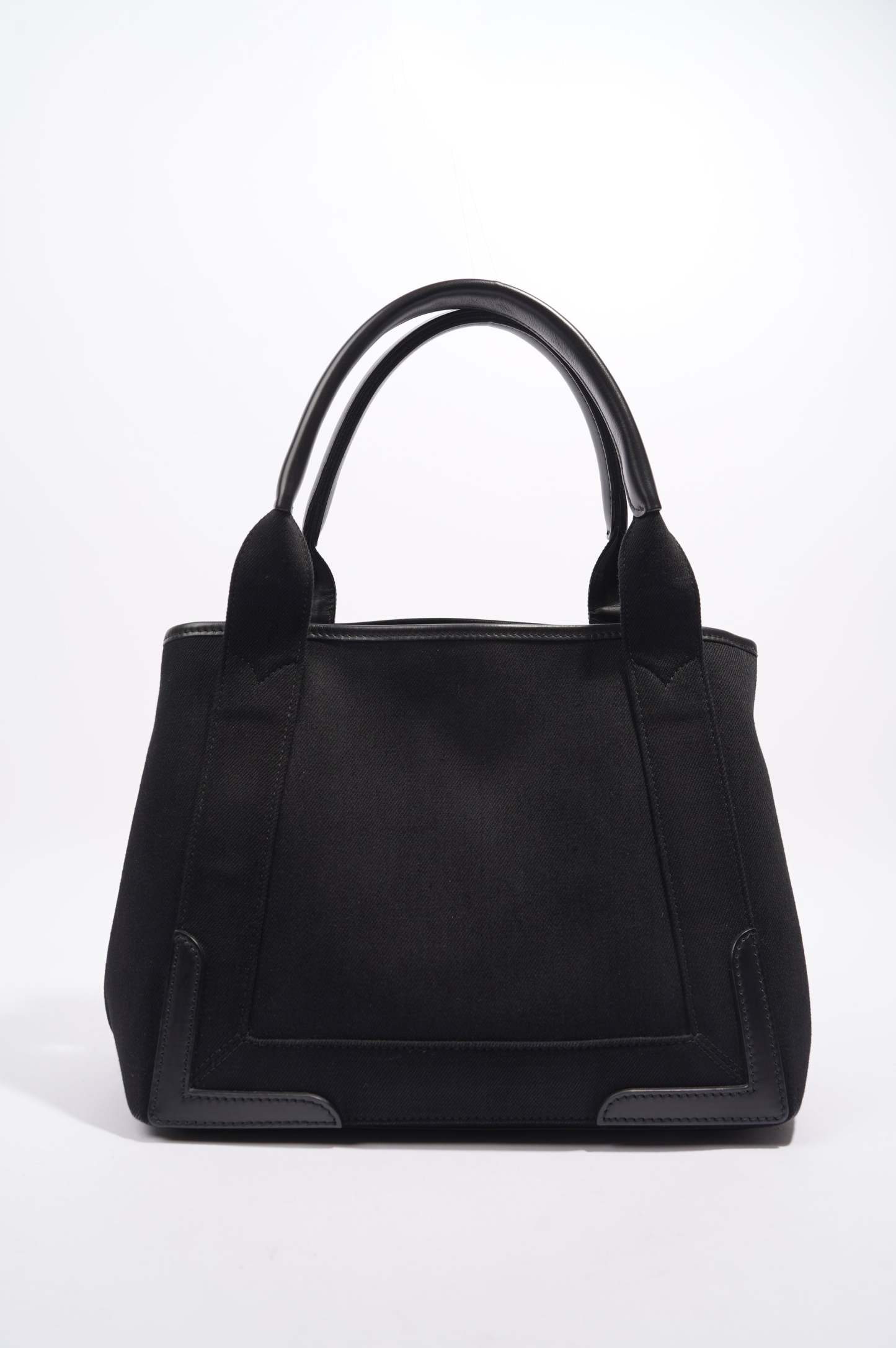 BALETKTNCIAGA Cabas Tote Bag Black Canvas Small