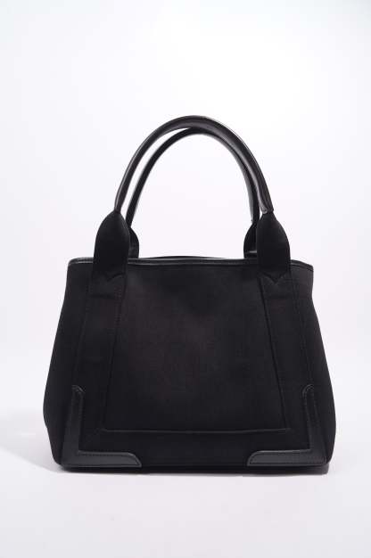 BALETKTNCIAGA Cabas Tote Bag Black Canvas Small