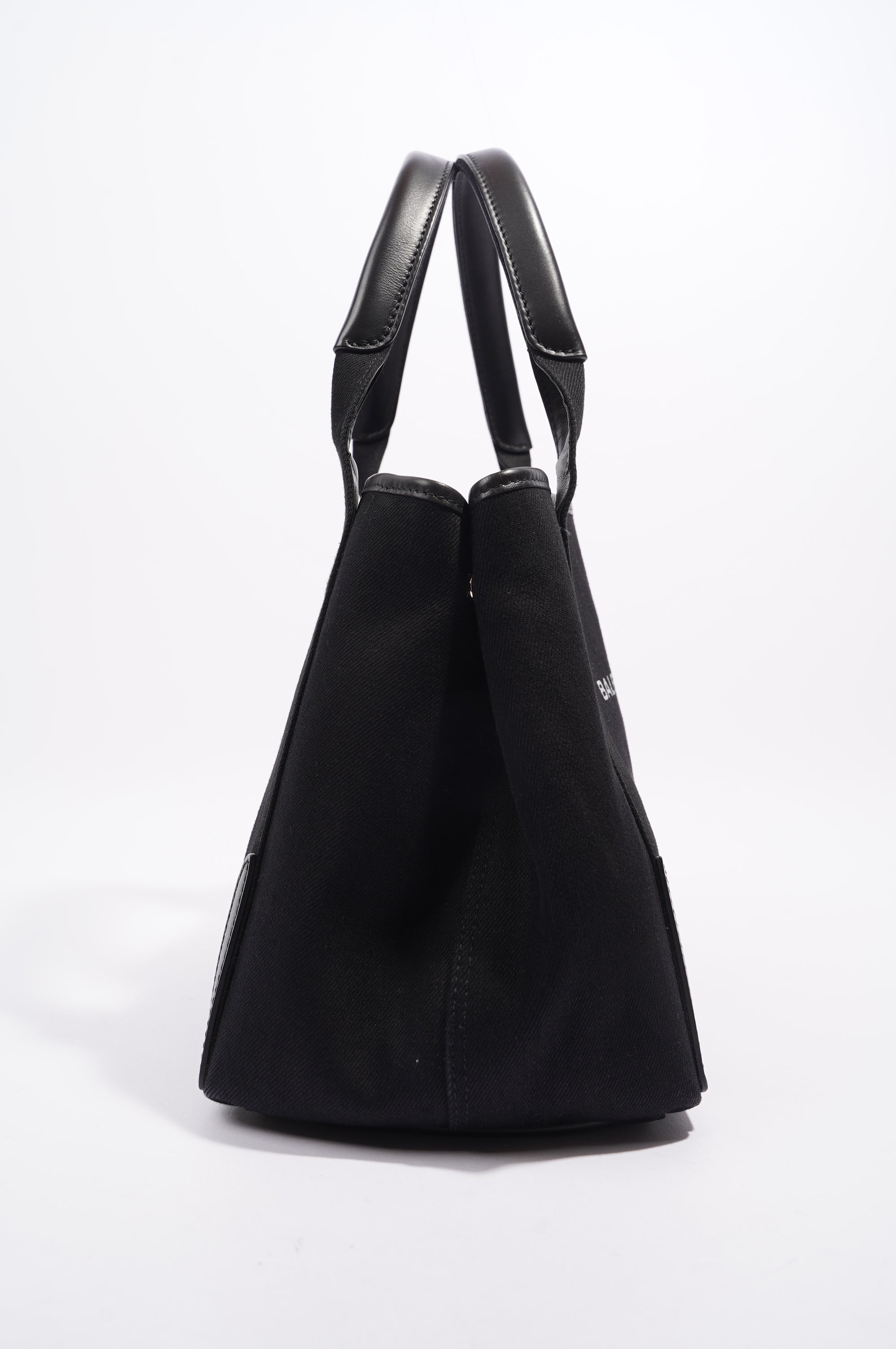 BALETKTNCIAGA Cabas Tote Bag Black Canvas Small