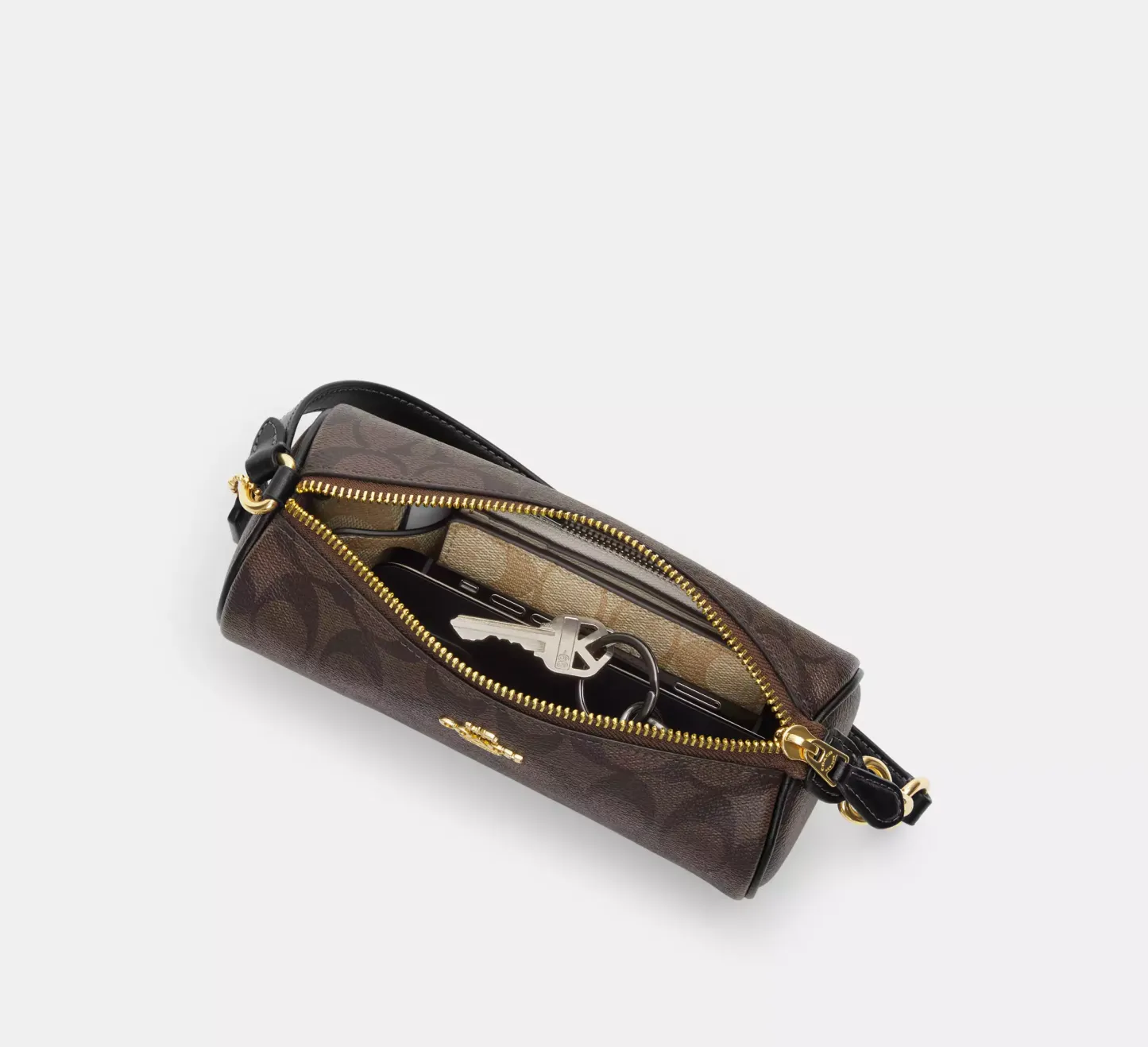 Nolita Barrel Bag-Brown Black