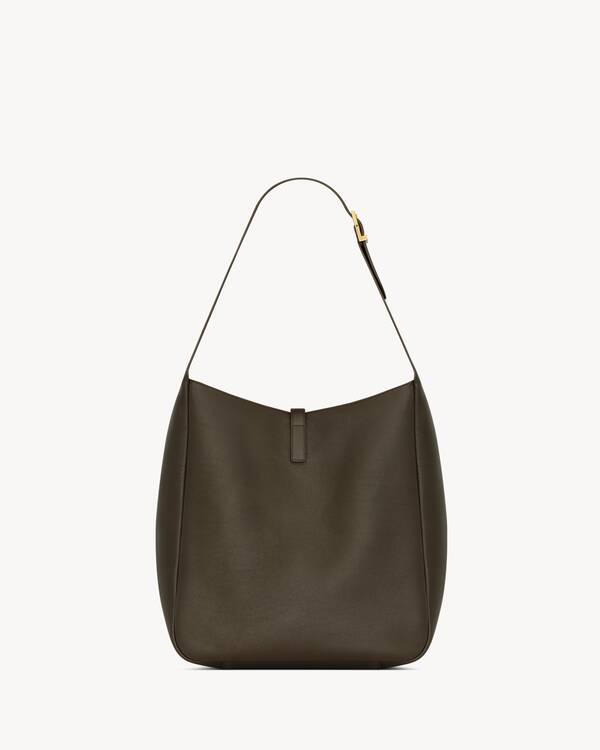 LE 5 À 7 supple LARGE IN GRAINED LEATHER