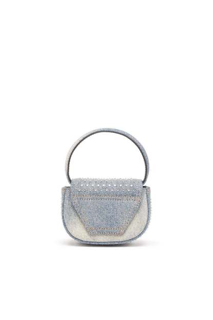 1DR XS - Iconic mini bag in denim and crystals