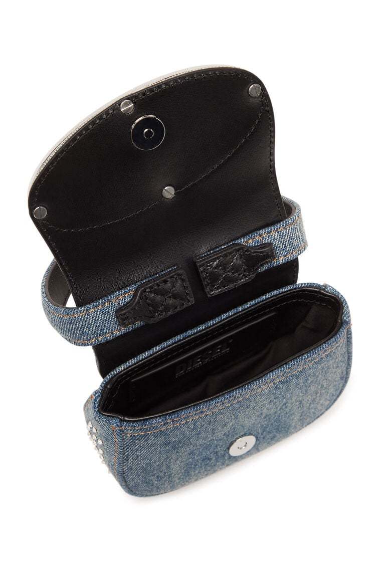 1DR XS - Iconic mini bag in denim and crystals