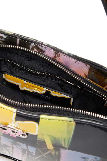 Play-Shoulder bag in printed glossy PU