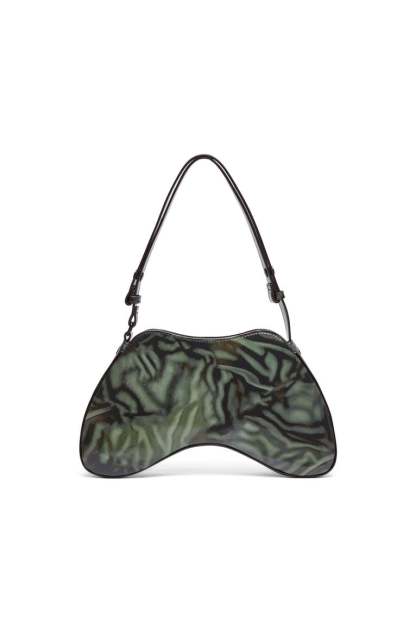 Play-Shoulder bag in printed glossy PU