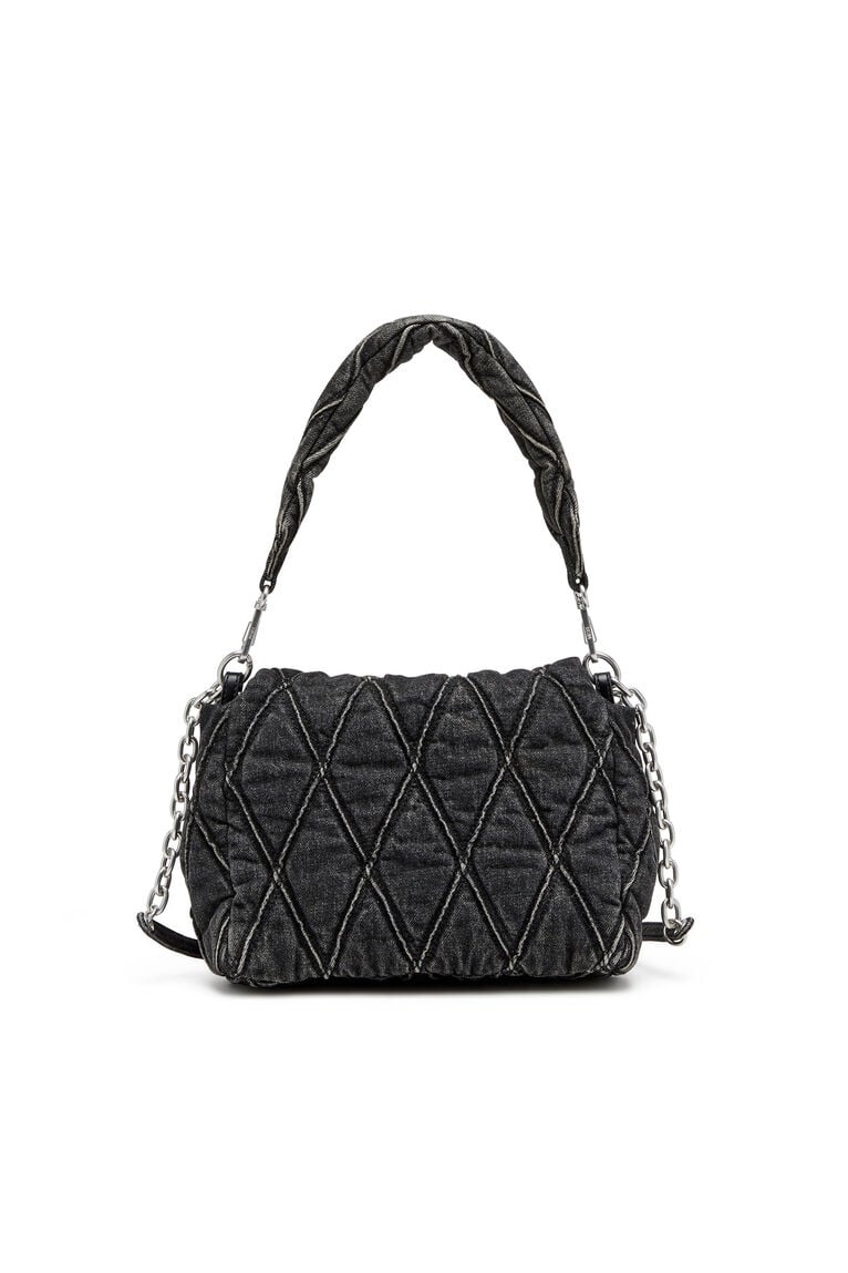 Charm-D M-Shoulder bag in quilted denim