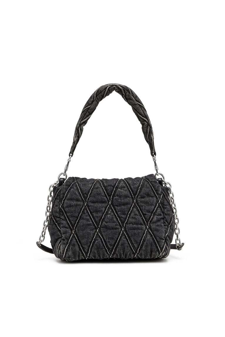 Charm-D M-Shoulder bag in quilted denim