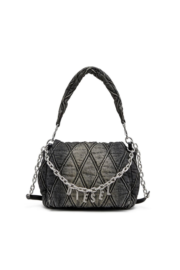 Charm-D M-Shoulder bag in quilted denim
