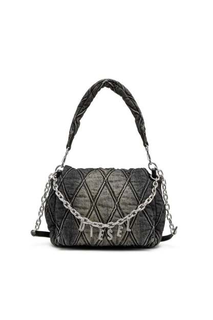 Charm-D M-Shoulder bag in quilted denim
