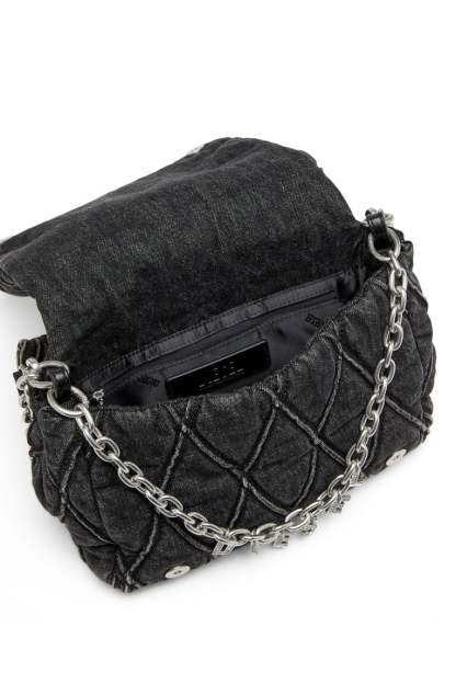 Charm-D M-Shoulder bag in quilted denim