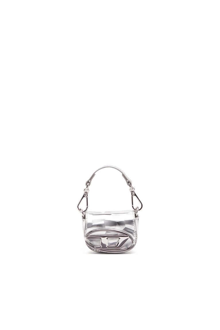 Iconic micro bag charm with mirror effect