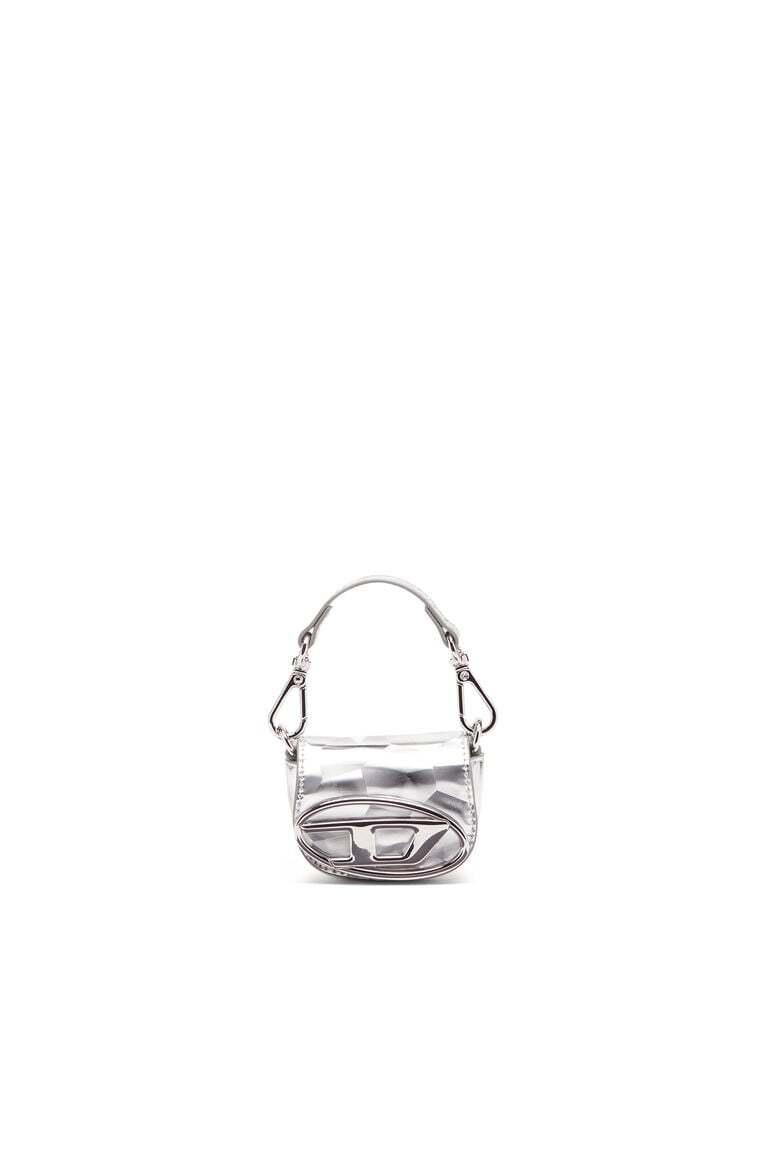 Iconic micro bag charm with mirror effect