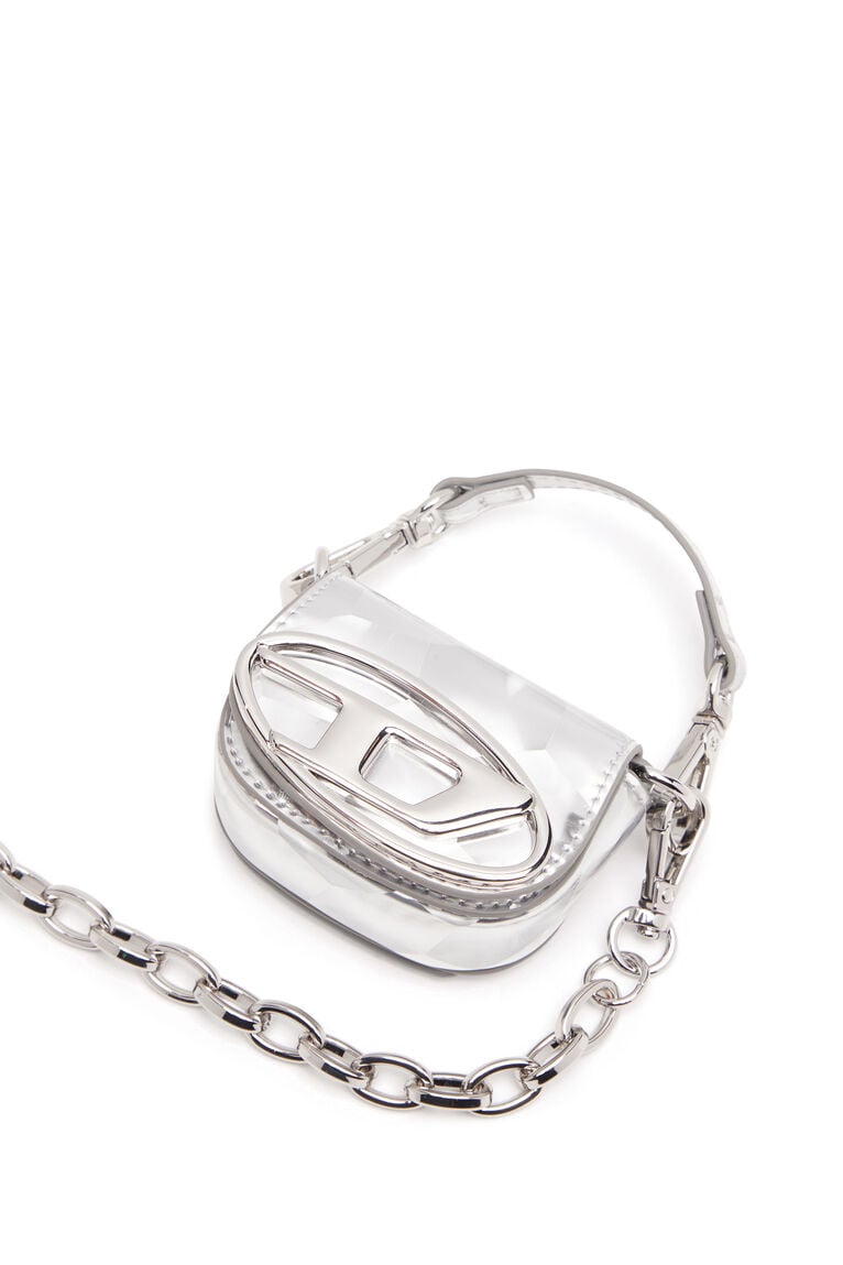 Iconic micro bag charm with mirror effect