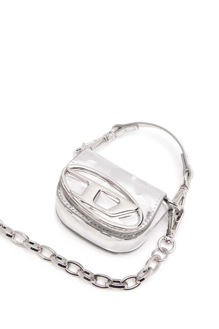 Iconic micro bag charm with mirror effect