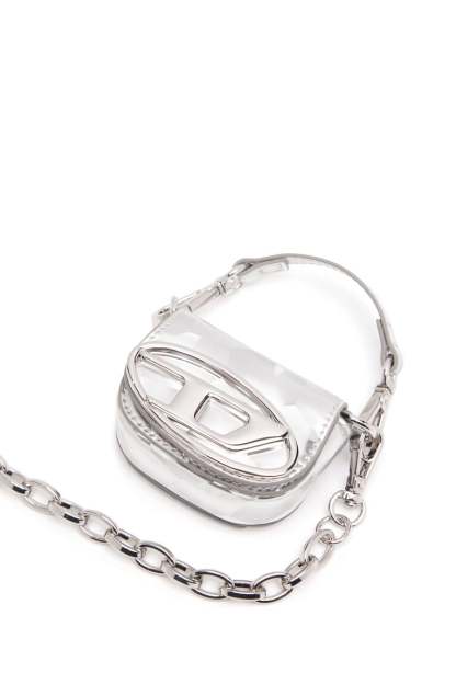 Iconic micro bag charm with mirror effect