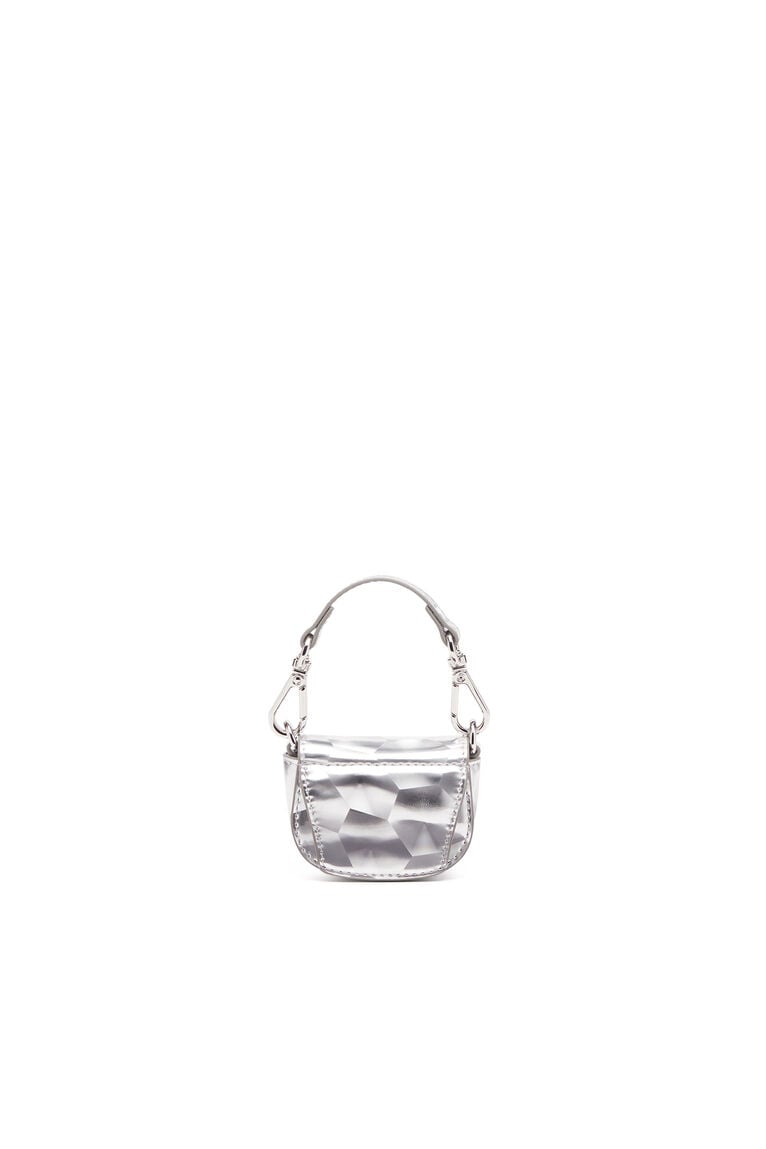 Iconic micro bag charm with mirror effect