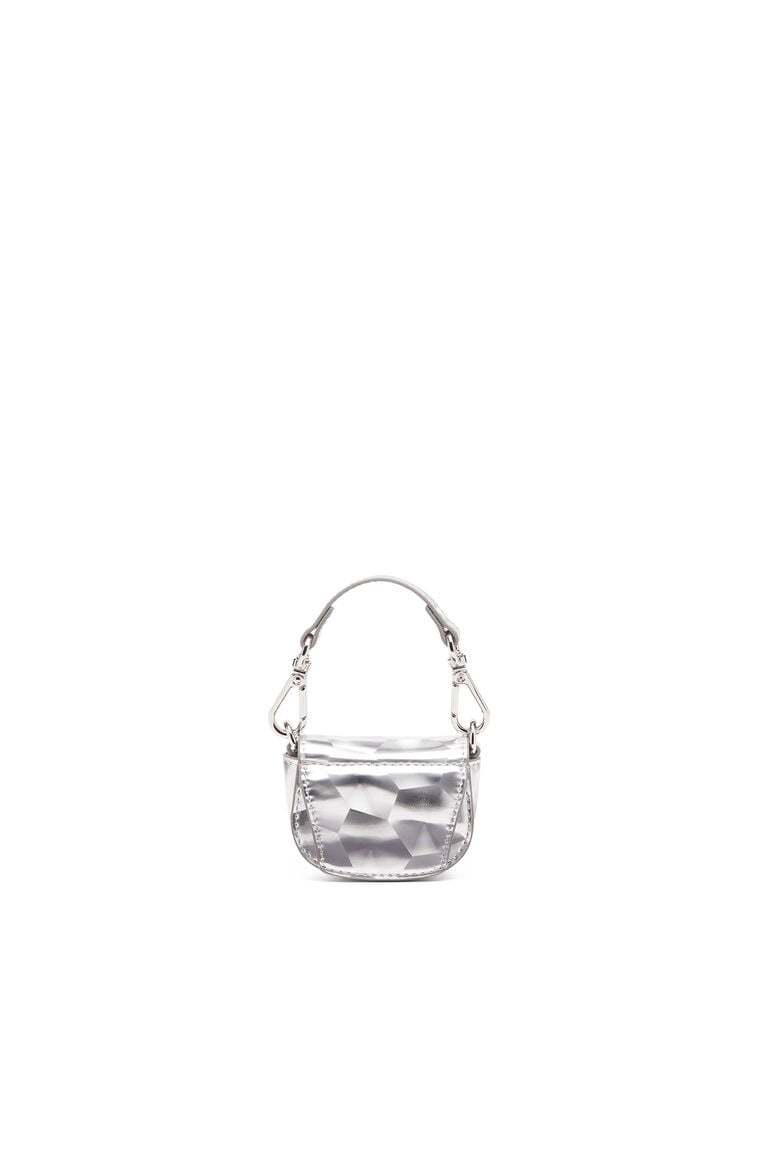 Iconic micro bag charm with mirror effect
