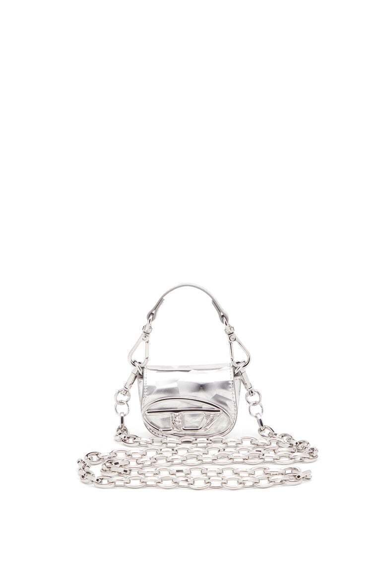 Iconic micro bag charm with mirror effect
