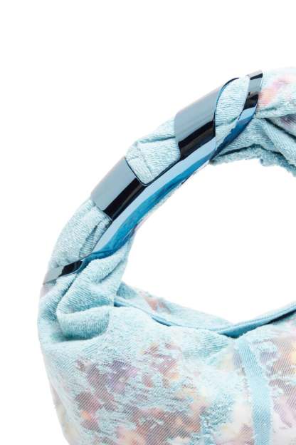 Grab-D S-Hobo bag in flower devoré denim