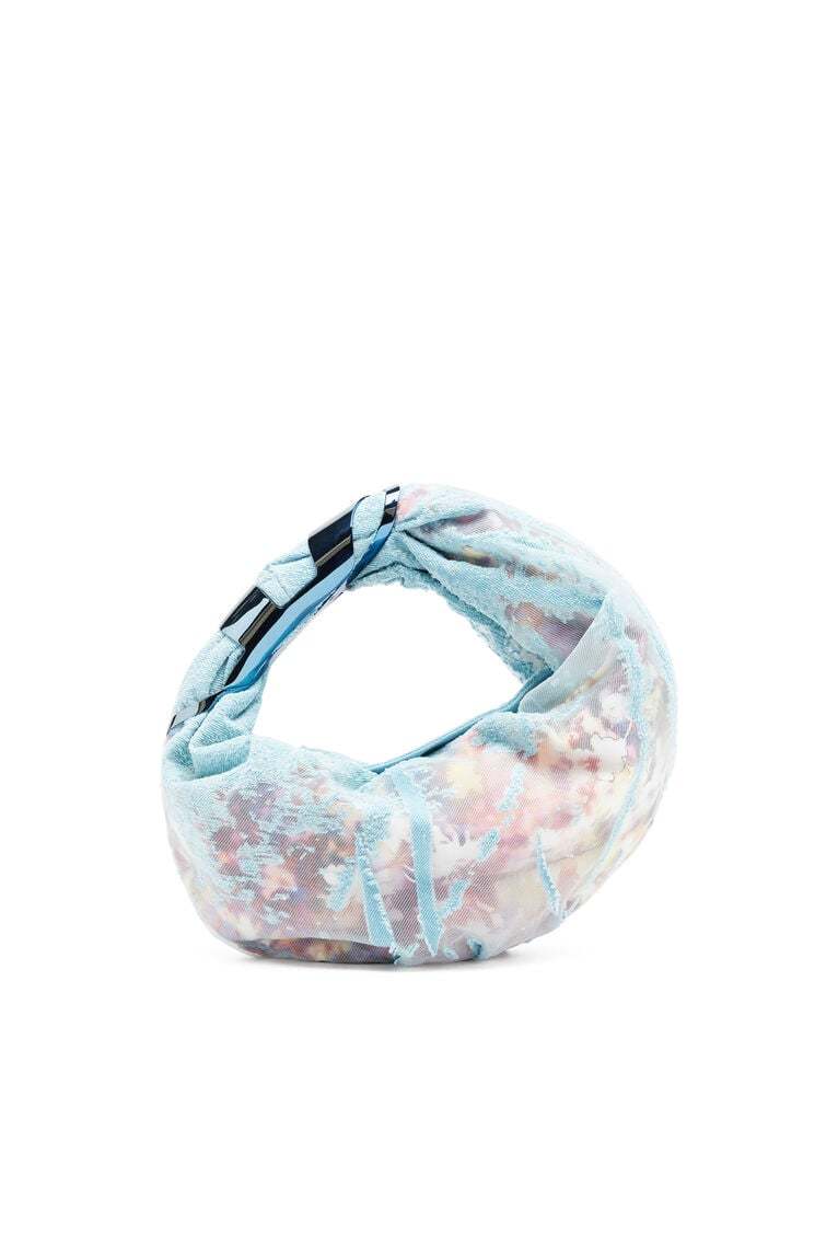 Grab-D S-Hobo bag in flower devoré denim