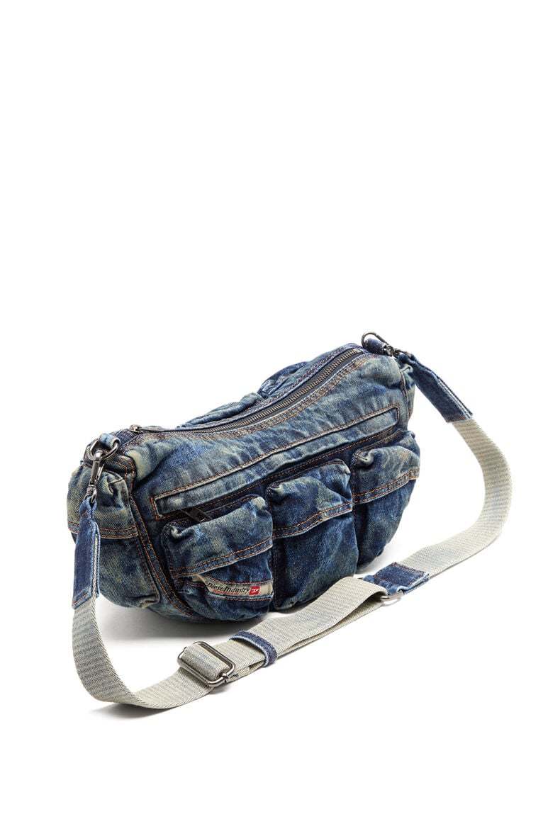 Travel 3000-Multipocket bag in treated denim