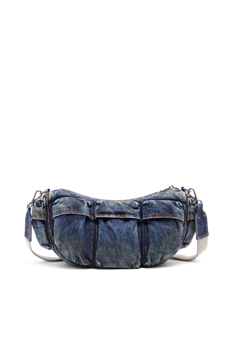 Travel 3000-Multipocket bag in treated denim