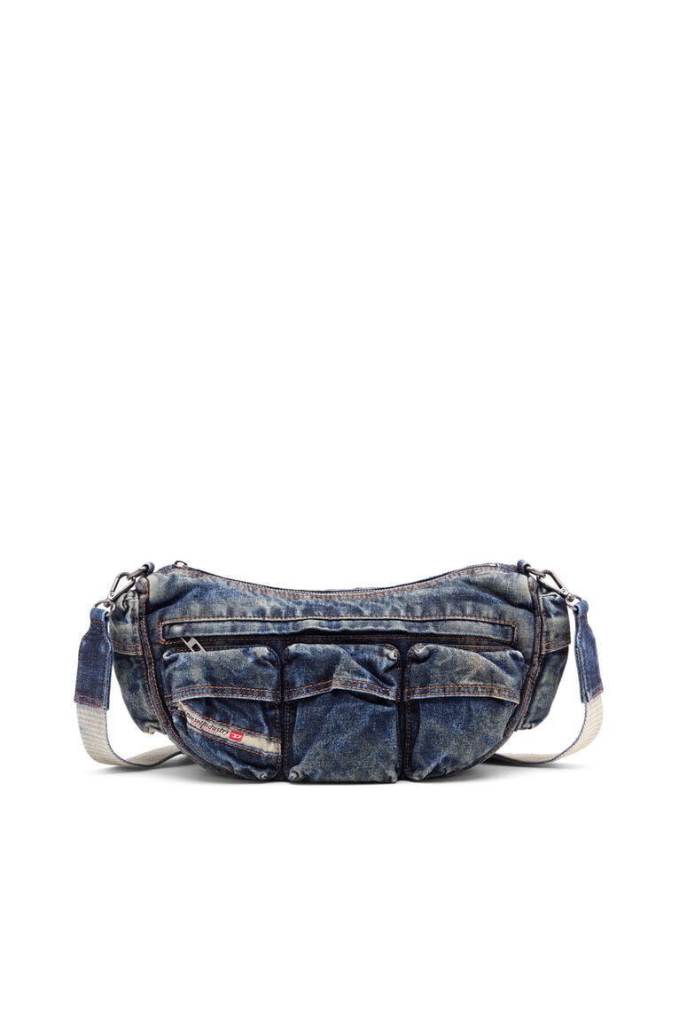 Travel 3000-Multipocket bag in treated denim