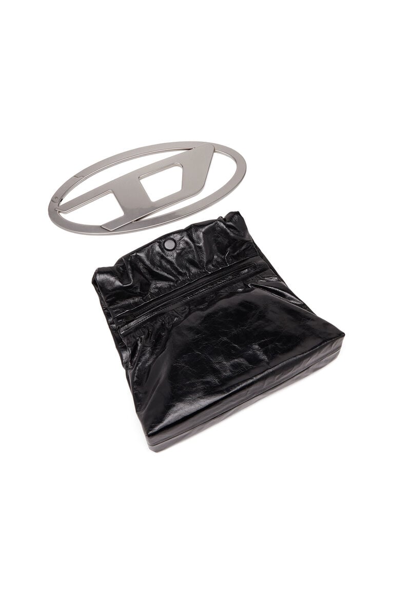 Big-D-Clutch bag in crinkled leather