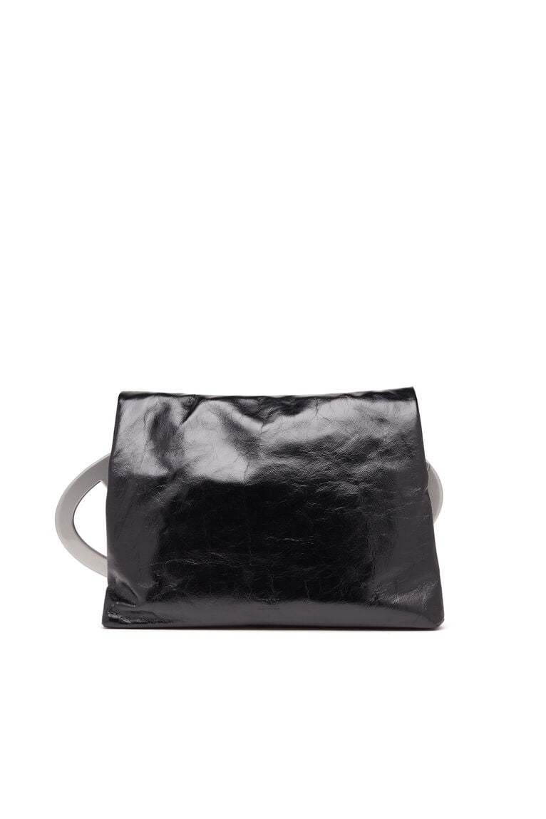 Big-D-Clutch bag in crinkled leather