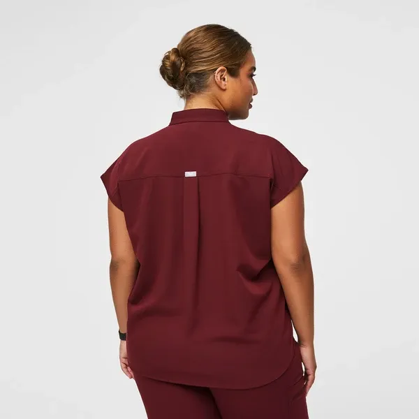 Rafaela Oversized Scrub Set--Burgundy