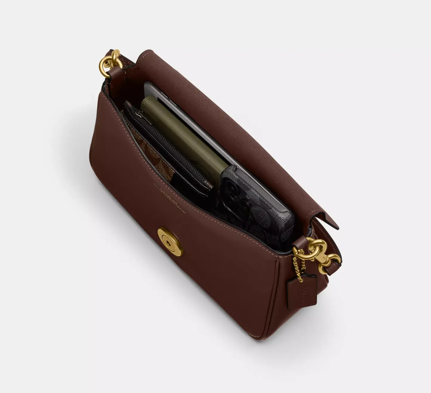 Soft Tabby Shoulder Bag Smooth leather/Brass/Maple