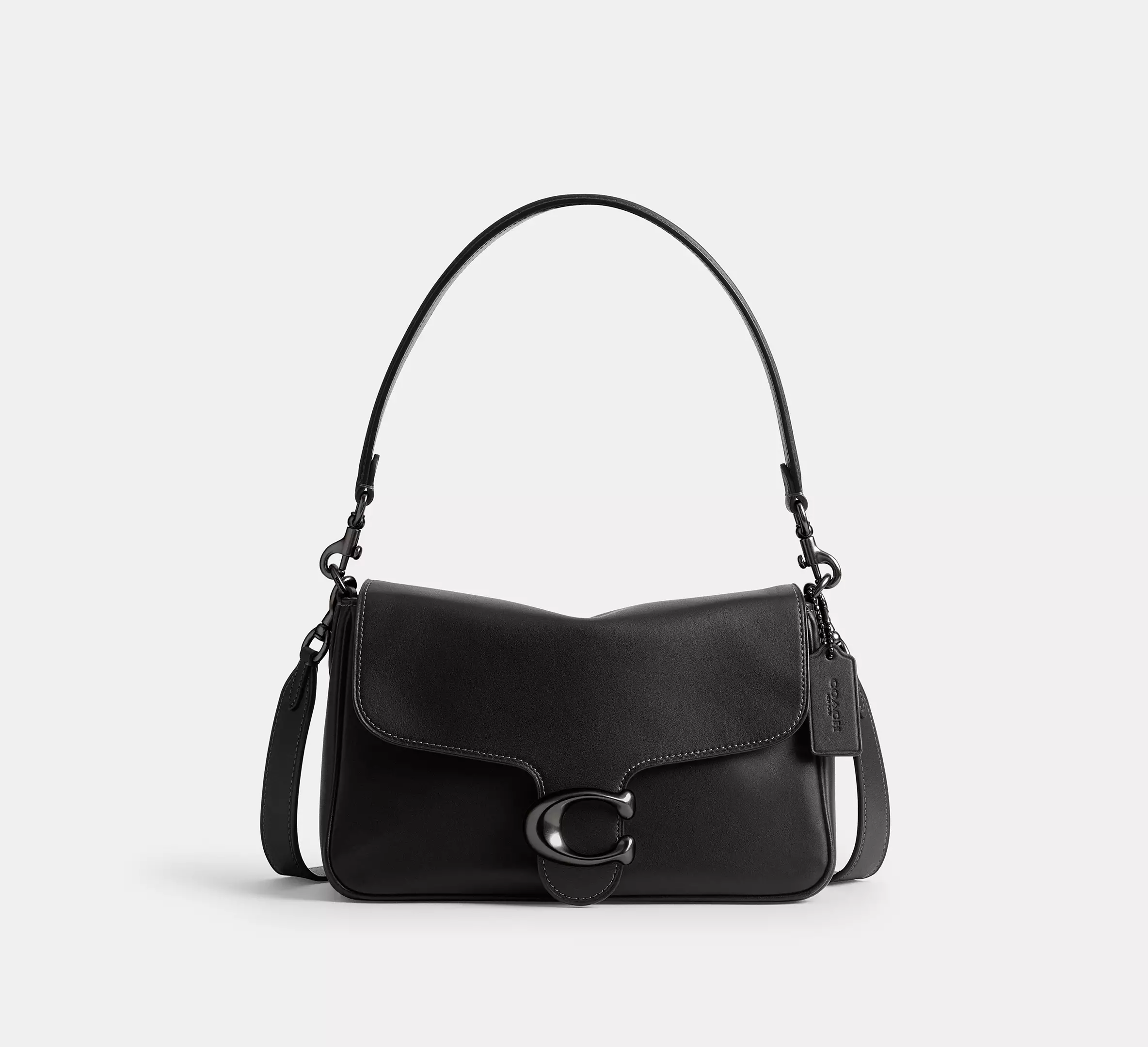 Soft Tabby Shoulder Bag Smooth leather/Pewter/Black