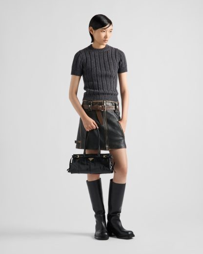 Pratktda Medium leather handbag