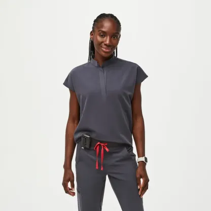 Rafaela Oversized Scrub Set--Burgundy