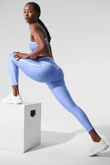 Airlift High Waist Charger 7/8 Legging-Crystal Clear Blue/White