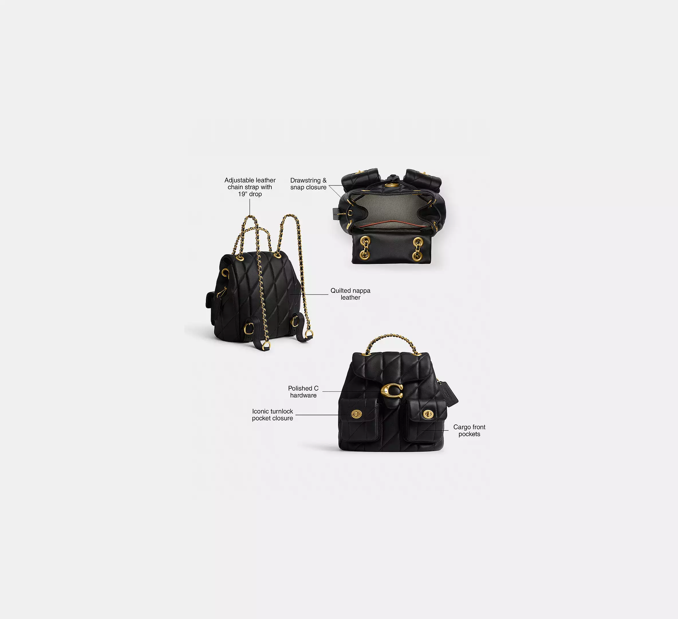 Tabby Backpack With Pillow Quilting