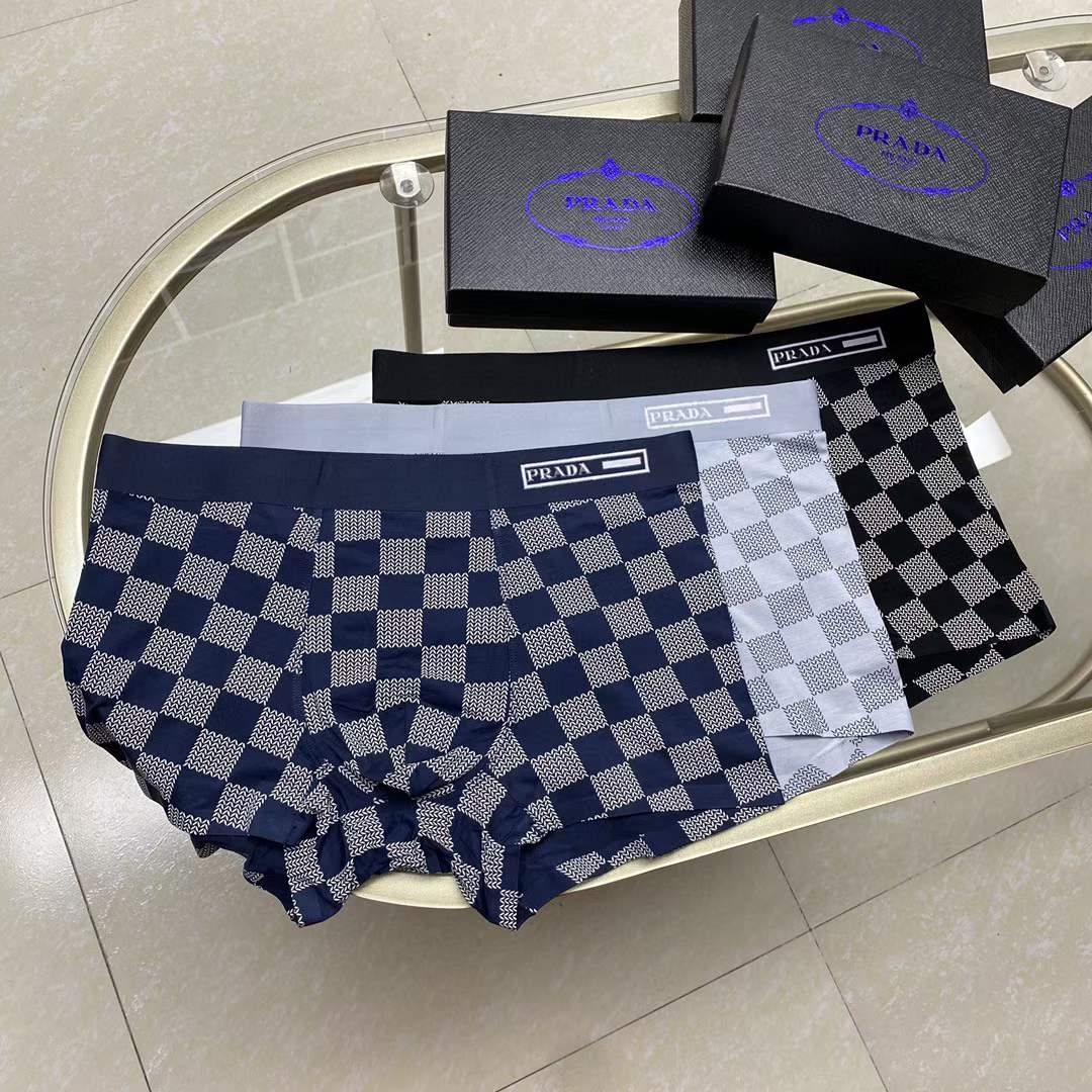 Prada Underpants_man_22_haozai_230327_m_3_1 fashion designer replica man's 1 box / 3 undershorts