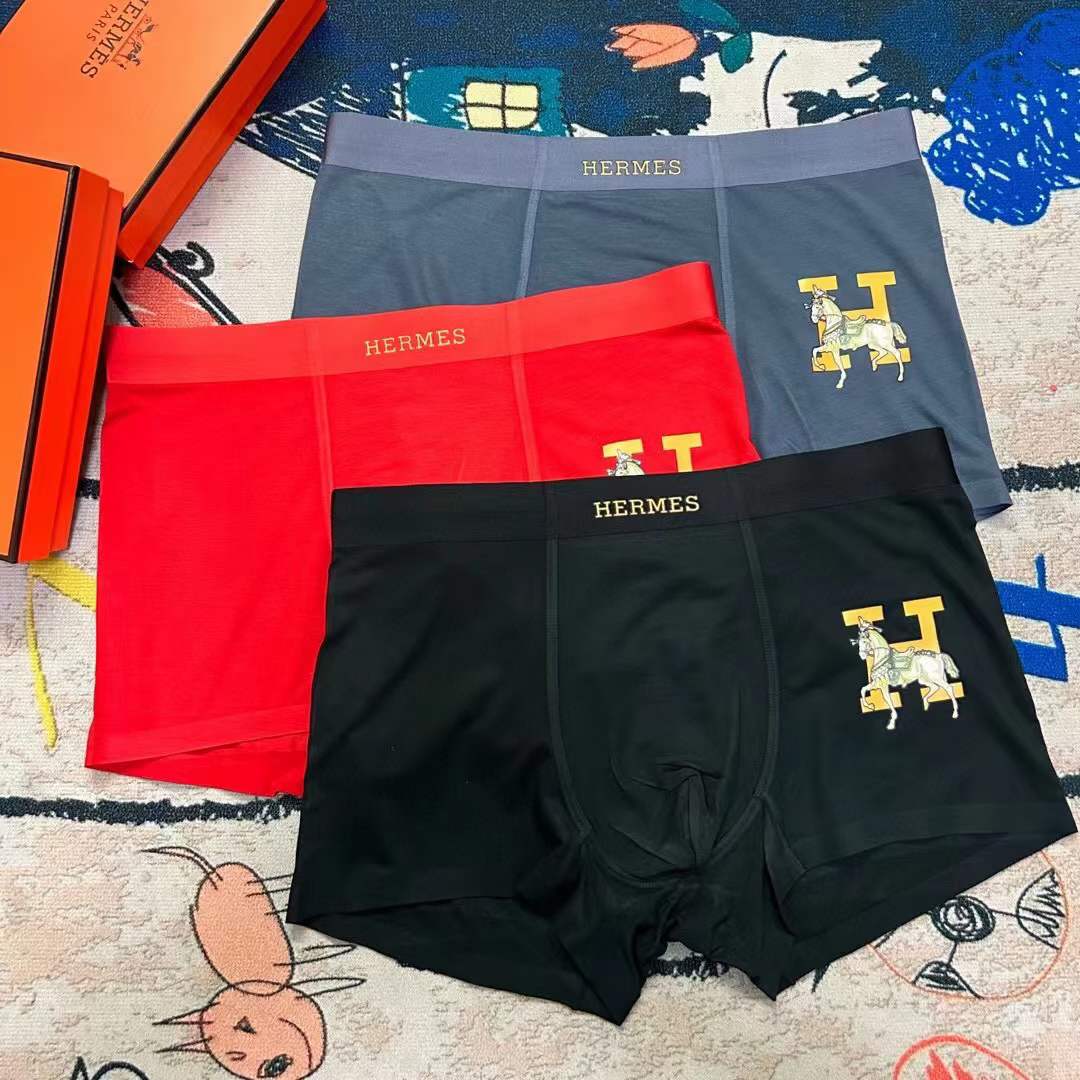Hermes Underpants_man_22_haozai_230327_e_2_1 fashion designer replica man's 1 box / 3 undershorts
