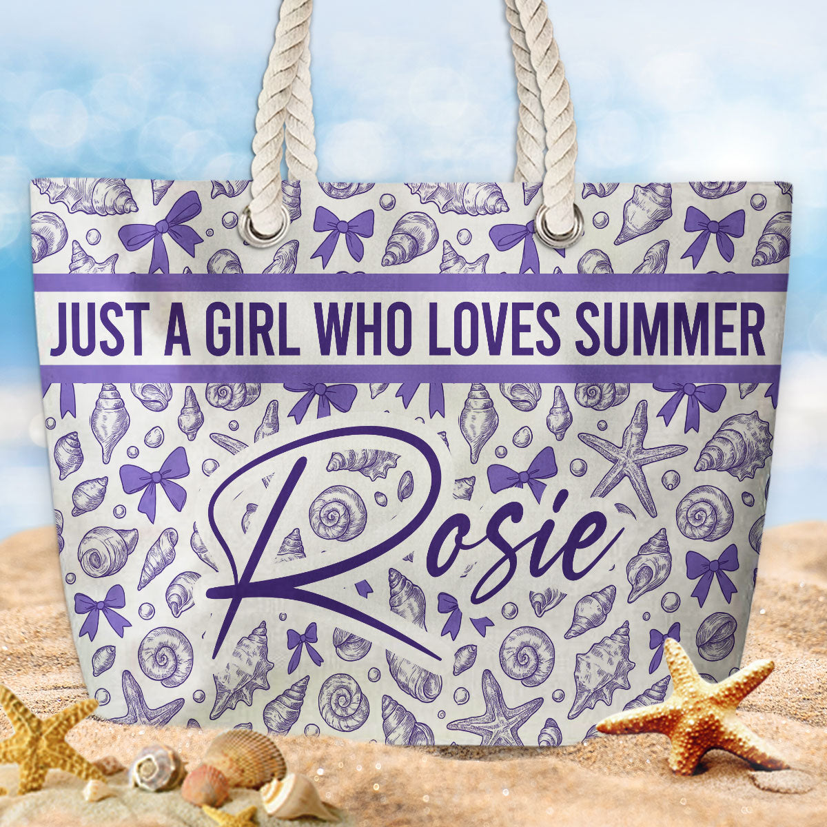 Just A Girl Who Loves Summer -  Beach Bag
