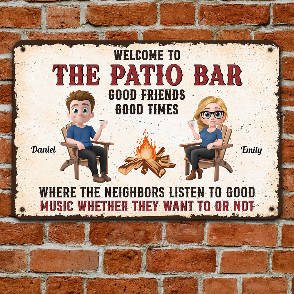 Patio Grilling Listen To The Good Music -  Metal Sign