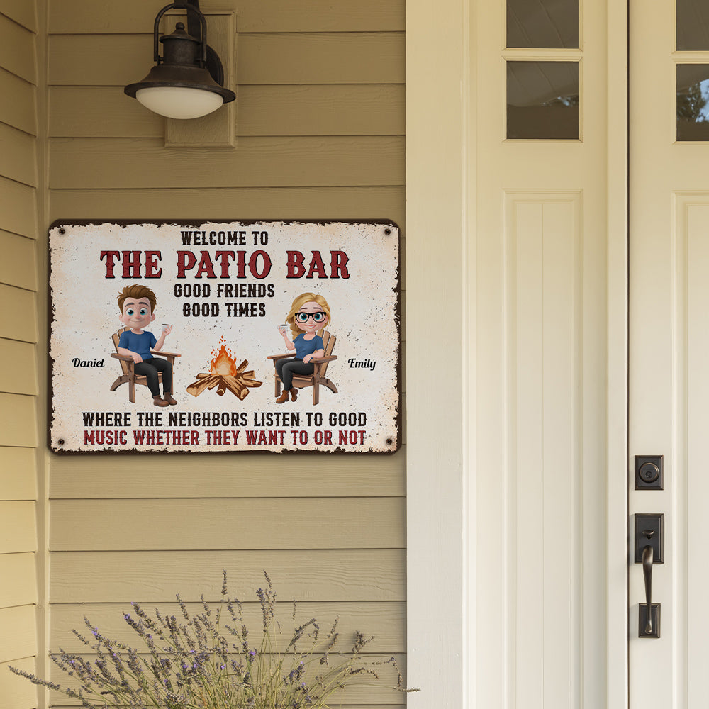 Patio Grilling Listen To The Good Music -  Metal Sign