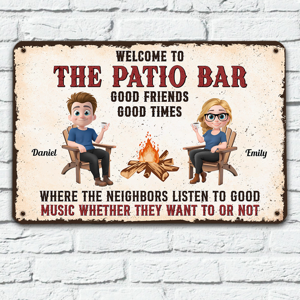 Patio Grilling Listen To The Good Music -  Metal Sign