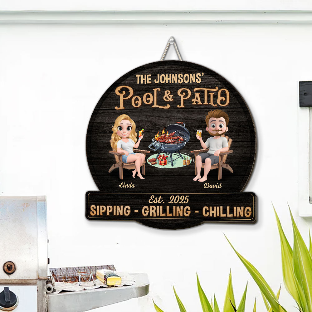 We At Pool And Patio -  Wood Sign