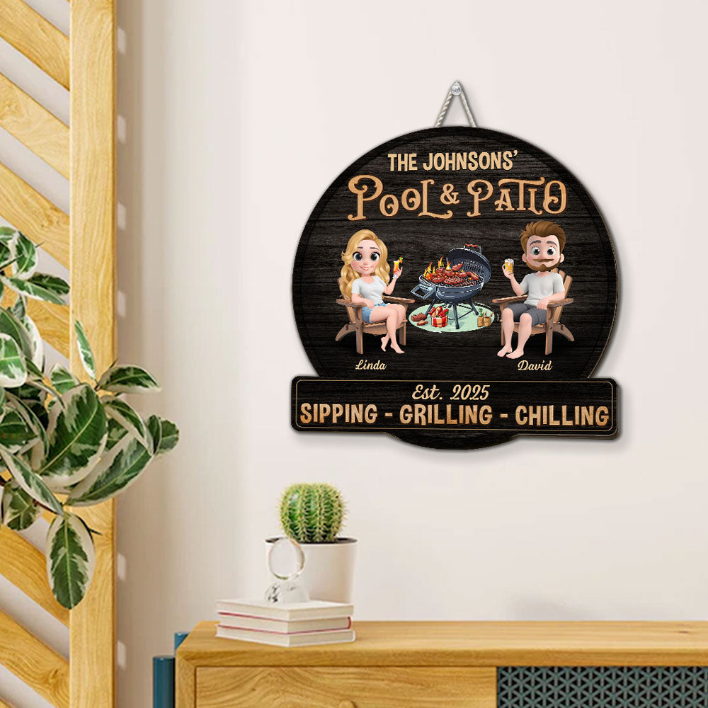 We At Pool And Patio -  Wood Sign