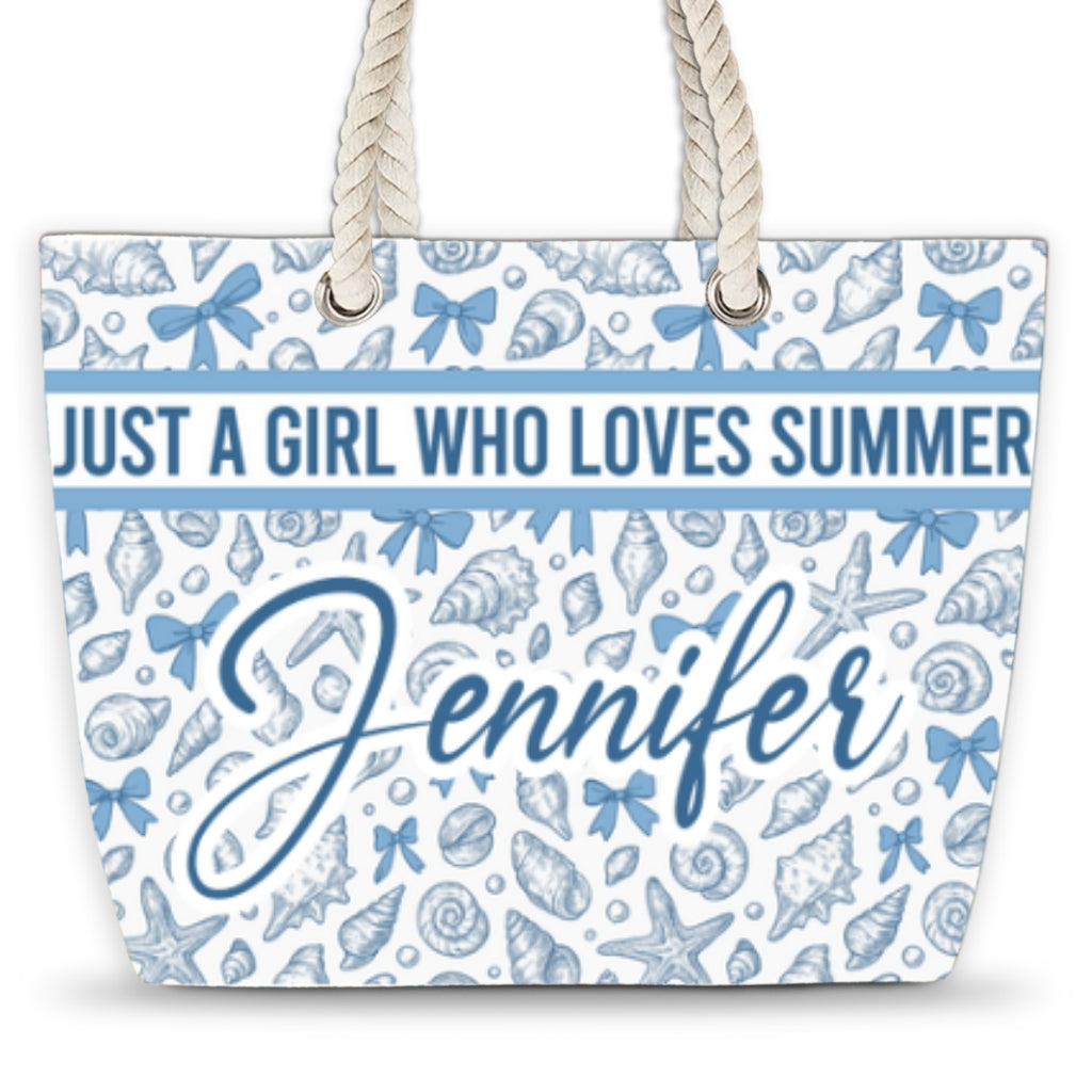 Just A Girl Who Loves Summer -  Beach Bag