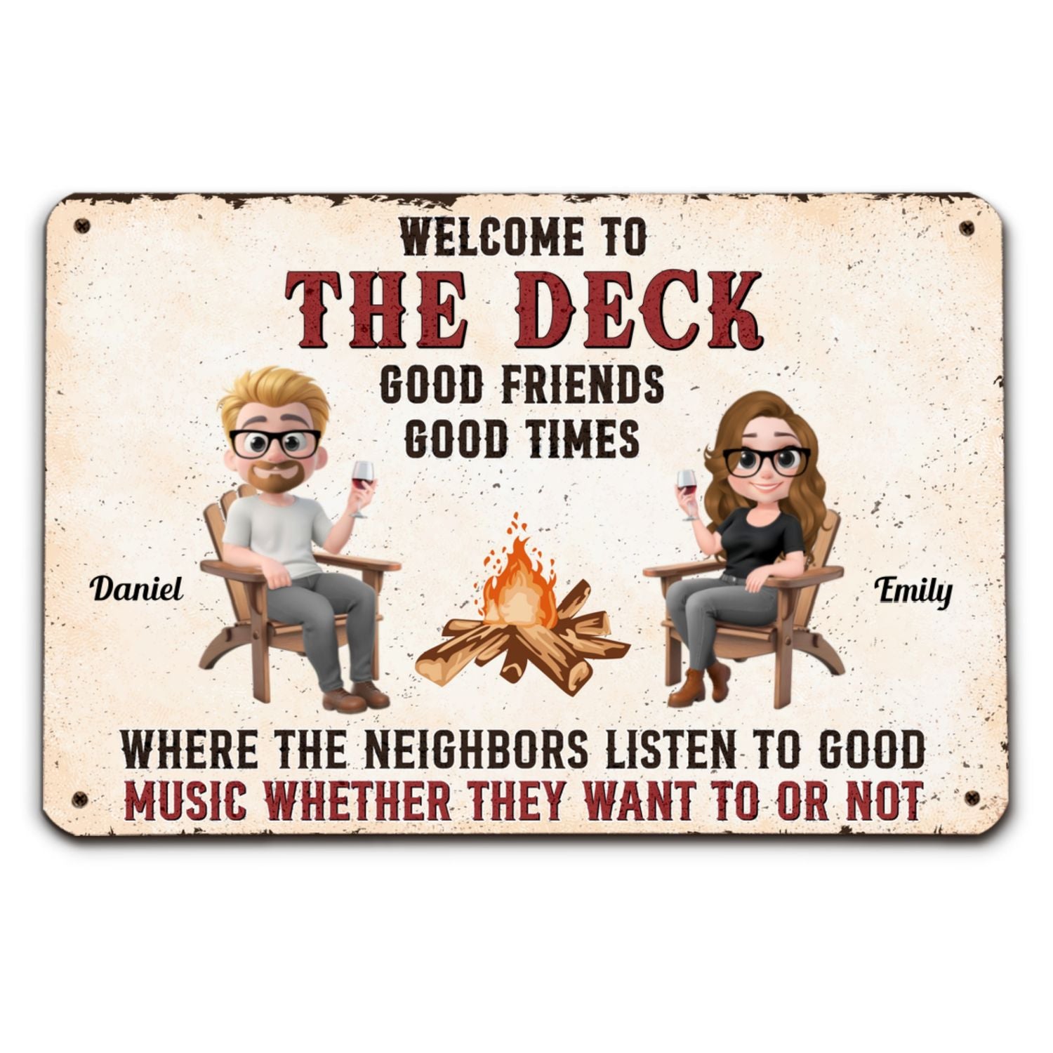 Patio Grilling Listen To The Good Music -  Metal Sign